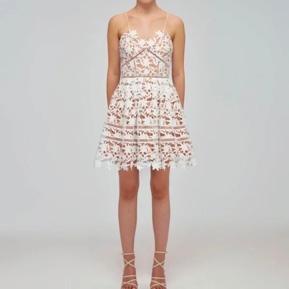 Self-Portrait Azaelea white mini dress